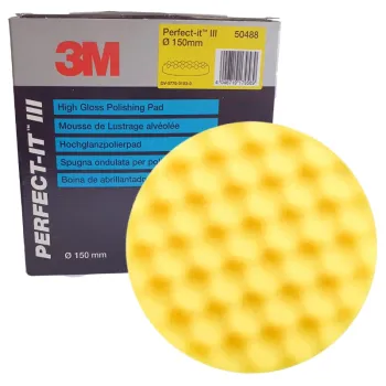 3M 50488 Polierpad Polierschaum 150 mm Extra Fine gelb